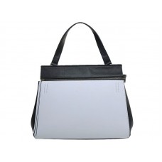 Celine Edge in Originalleder Weiß mit Schwarz