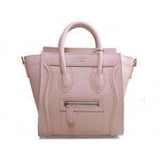 Celine Luggage Mini Tote aus rosa Kalbsleder