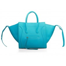 Celine Luggage Phantom Square Tote Bag Türkis