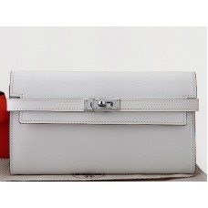 Hermès Kelly Long Geldbörse aus originalem Epsom-Kalbsleder, weiß