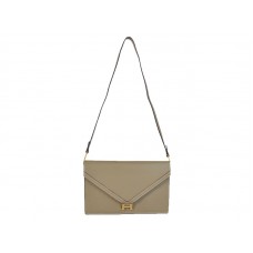 Hermes Pilot Envelope Clutch, Grau mit goldfarbenen Beschlägen