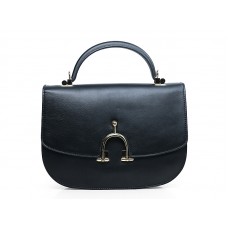 Hermes Stirrup Schultertasche Schwarz