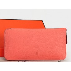 Hermès Reißverschlussgeldbörse aus Originalleder, Rosa