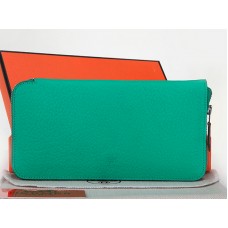 Hermès Reißverschluss-Geldbörse aus Originalleder, Wassermelonengrün