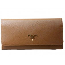 Prada Saffiano Ledergeldbörse Braun