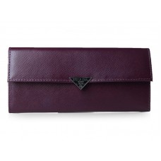 Prada Saffiano Kalbsleder-Geldbörse, Lila