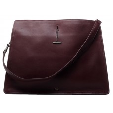 Celine Schultertasche aus Kalbsleder, Weinrot