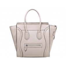 Celine Luggage Medium Tote aus hellkhakifarbenem Kalbsleder