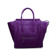 Celine Luggage Medium Tote aus Kalbsleder in Lila
