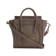 Celine Luggage Mini Tote aus khakifarbenem Kalbsleder