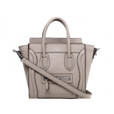 Celine Luggage Mini Tote aus hellkhakifarbenem Kalbsleder
