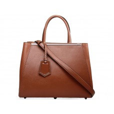Fendi 2jours Tragetasche aus Kalbsleder, Braun