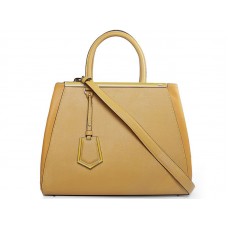 Fendi 2jours Tragetasche aus Kalbsleder, Gelb