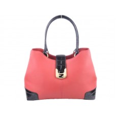Fendi Chameleon Leder-Tragetasche Rot