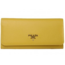 Prada Saffiano Ledergeldbörse Gelb