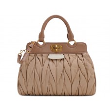Miu Miu Matelasse Doppelgriff-Umhängetasche Beige