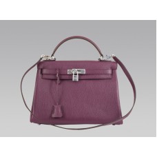 Hermes Kelly 32cm Togo Leder Clemence Raisin