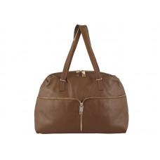 Fendi Henkeltasche aus Rindsleder mit Frontreißverschluss, Braun