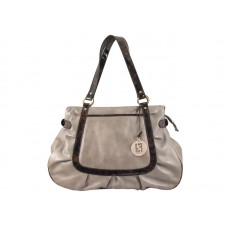 Fendi Grande Große Schultertasche Grau