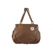 Fendi Grande Schultertasche mit Fendi-Prägung in Braun