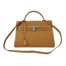 Hermes Kelly 32cm Togo Leder Clemence Camel