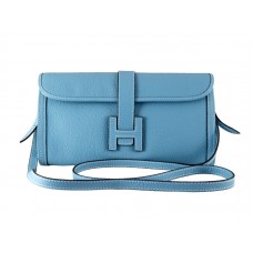 Hermes Klappenclutch Blau