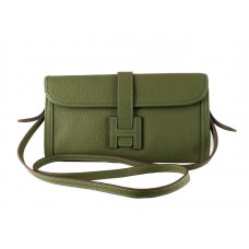 Hermes Klappenclutch Grün