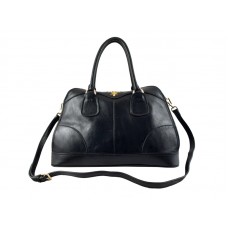 Prada Henkeltasche aus glänzendem Hirschleder, Schwarz
