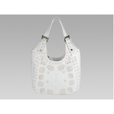 Givenchy New Sacca Medium Perfo Weißes Leder mit Bandana-Motiv