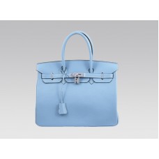 Hermès Birkin 35 cm Togo Clemence Blue Jean