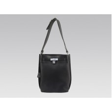 Hermes So Kelly 22cm Clemence Schwarz