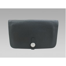 Hermès Dogon Togo Ledergeldbörse Schwarz