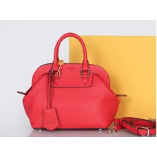 Fendi Original Leder Mini Selleria Adele Satchel Rot