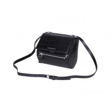 Givenchy Mini Pandora Box Bag aus schwarzem Krokodilleder