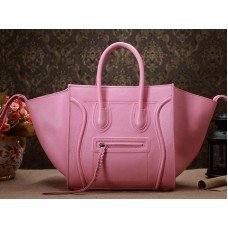 Celine Luggage Phantom Square Tote Bag aus Epsom-Leder, Rosa
