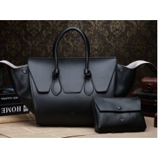 Celine Tie Nano Henkeltasche aus Leder, Schwarz, Größe 2