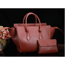 Celine Tie Nano Henkeltasche aus braunem Leder