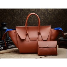 Celine Tie Nano Henkeltasche aus Leder, Kamel