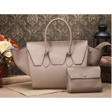 Celine Tie Nano Henkeltasche aus Leder, Grau