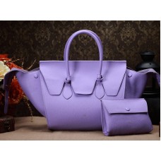 Celine Tie Nano Henkeltasche aus Leder, Lila