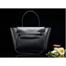 Celine Mini Gürteltasche aus glattem Kalbsleder, Schwarz