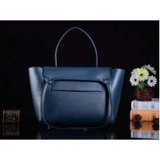 Celine Mini Gürteltasche aus glattem Kalbsleder, Nachtblau