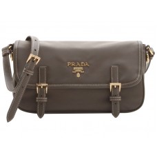 Prada Tessuto Bandoliera Umhängetasche, Grau