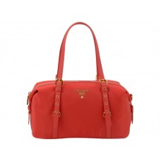 Prada Tessuto Bauletto Satchel Schultertasche Rot