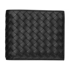 Bottega Veneta Bi-Fold-Geldbörse In Intrecciato Vn Schwarz