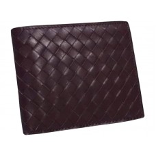 Bottega Veneta Bi-Fold-Geldbörse In Intrecciato Vn Burgund