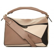 Loewe Puzzle Bag Haselnuss Schwarz Elfenbein