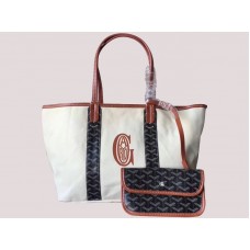 Goyard Anjou Wendetasche aus Canvas, Schwarz, Größe M, H-gotogg3456s