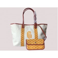 Goyard Anjou Wendetasche aus Canvas, Größe M, Gelb, H-gotogg3456s8