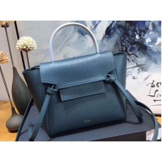 Celine Micro Gürteltasche aus genarbtem Kalbsleder, hellblau